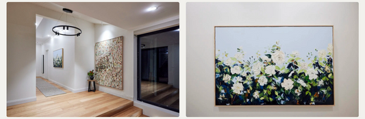Original Artwork in Rachel & Ryan’s Hallway – Week 8 The Block 2022