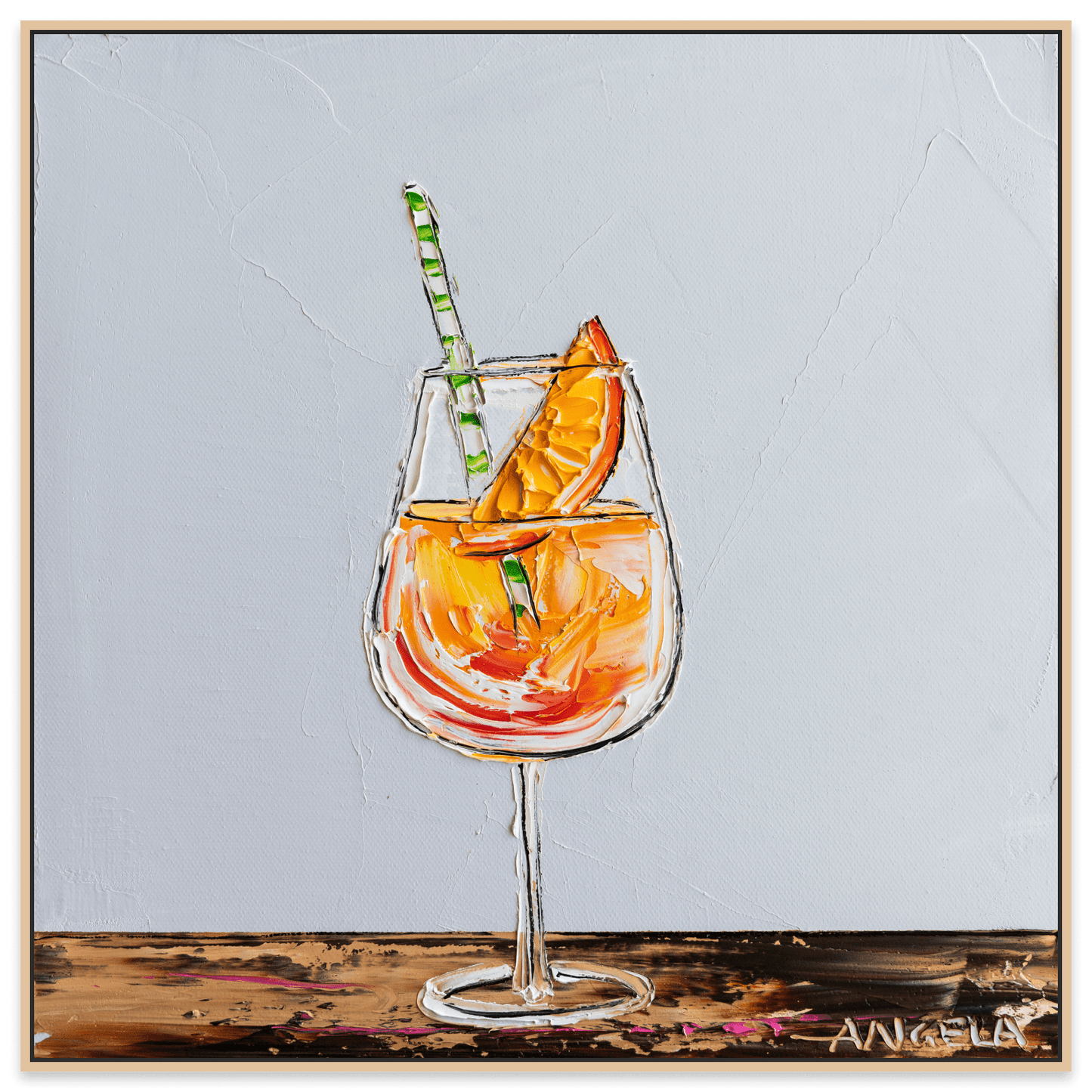 Aperol On Grey - Fine Art Print - Gold Coast Gallery Of ArtAngela Hawkey