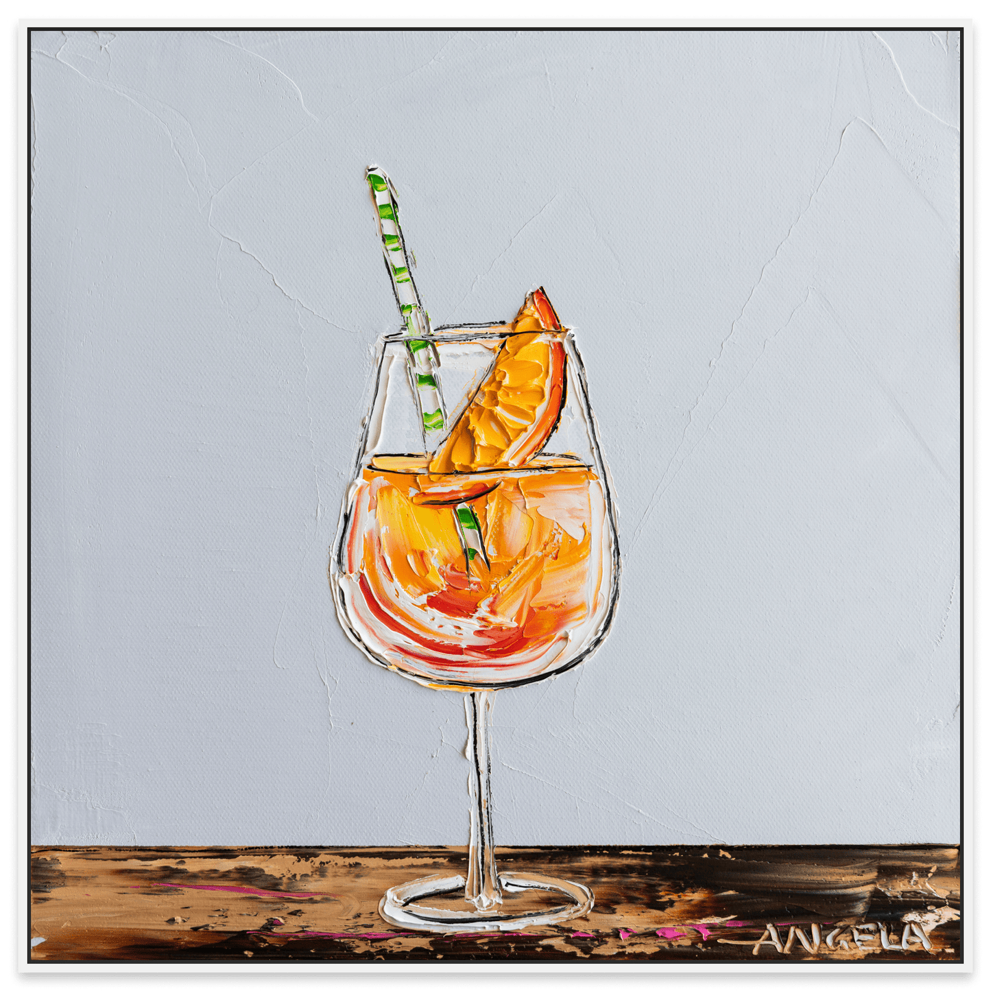 Aperol On Grey - Fine Art Print - Gold Coast Gallery Of ArtAngela Hawkey