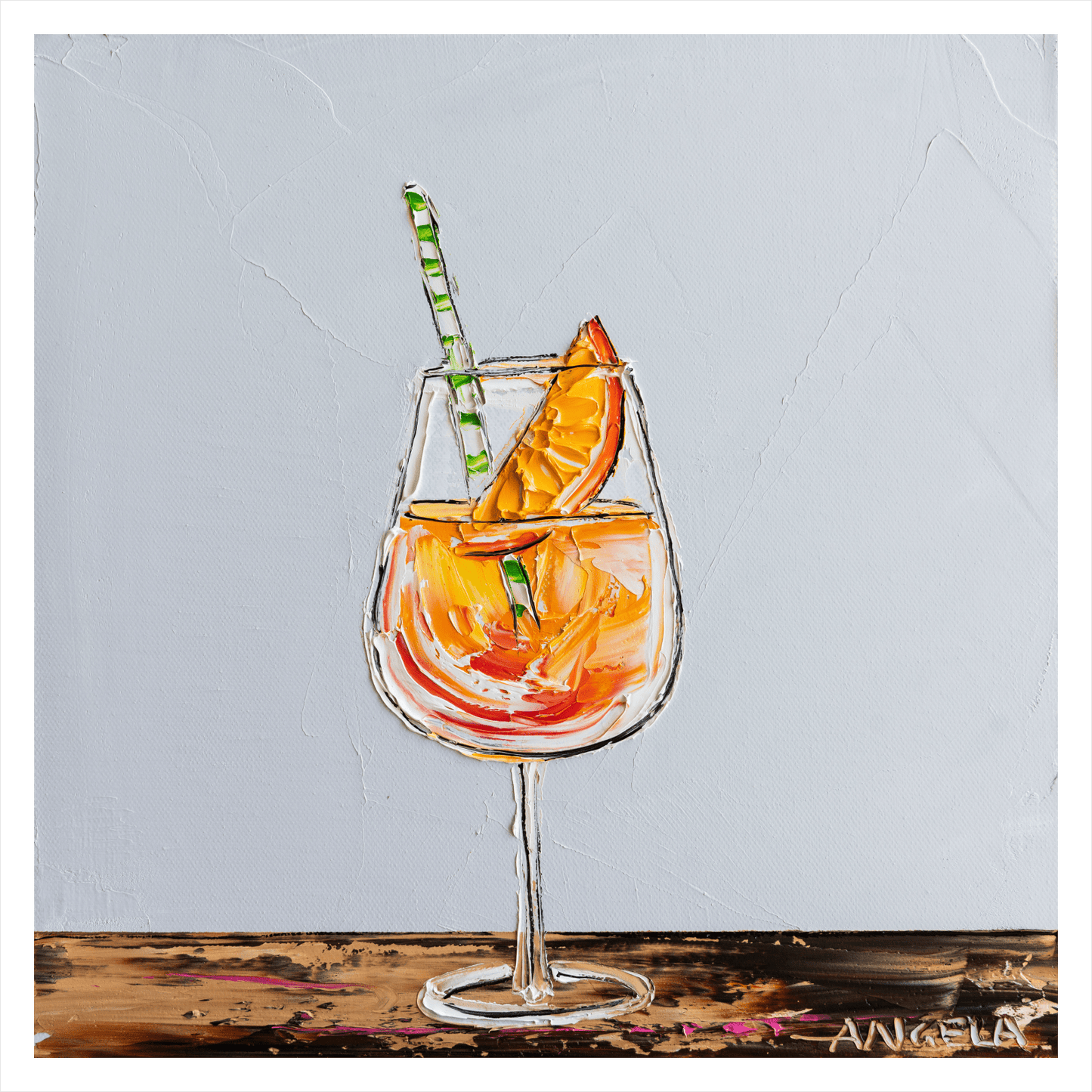 Aperol On Grey - Fine Art Print - Gold Coast Gallery Of ArtAngela Hawkey