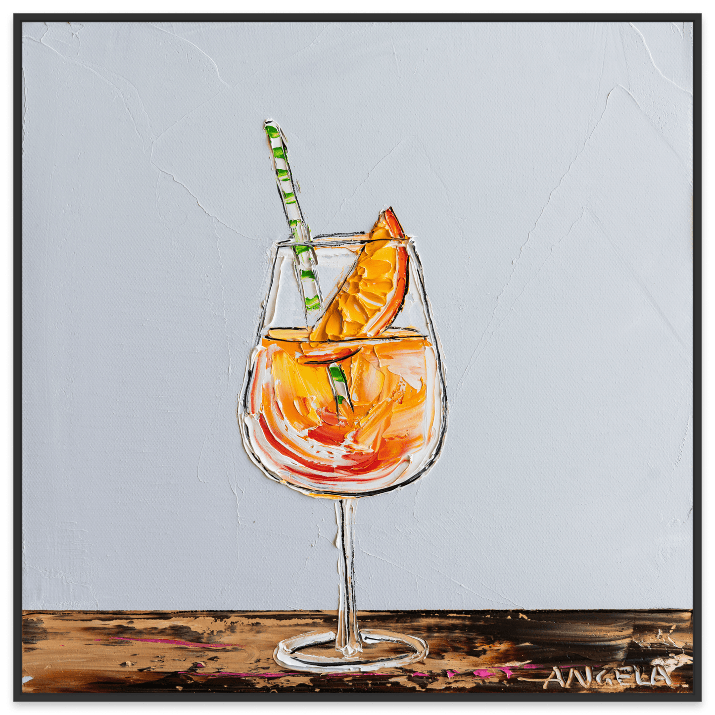 Aperol On Grey - Fine Art Print - Gold Coast Gallery Of ArtAngela Hawkey