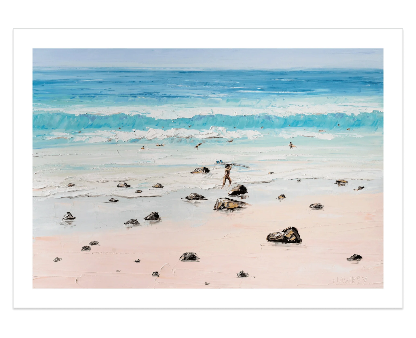 Cooly Surfers - Fine Art Print - Gold Coast Gallery Of ArtAngela Hawkey
