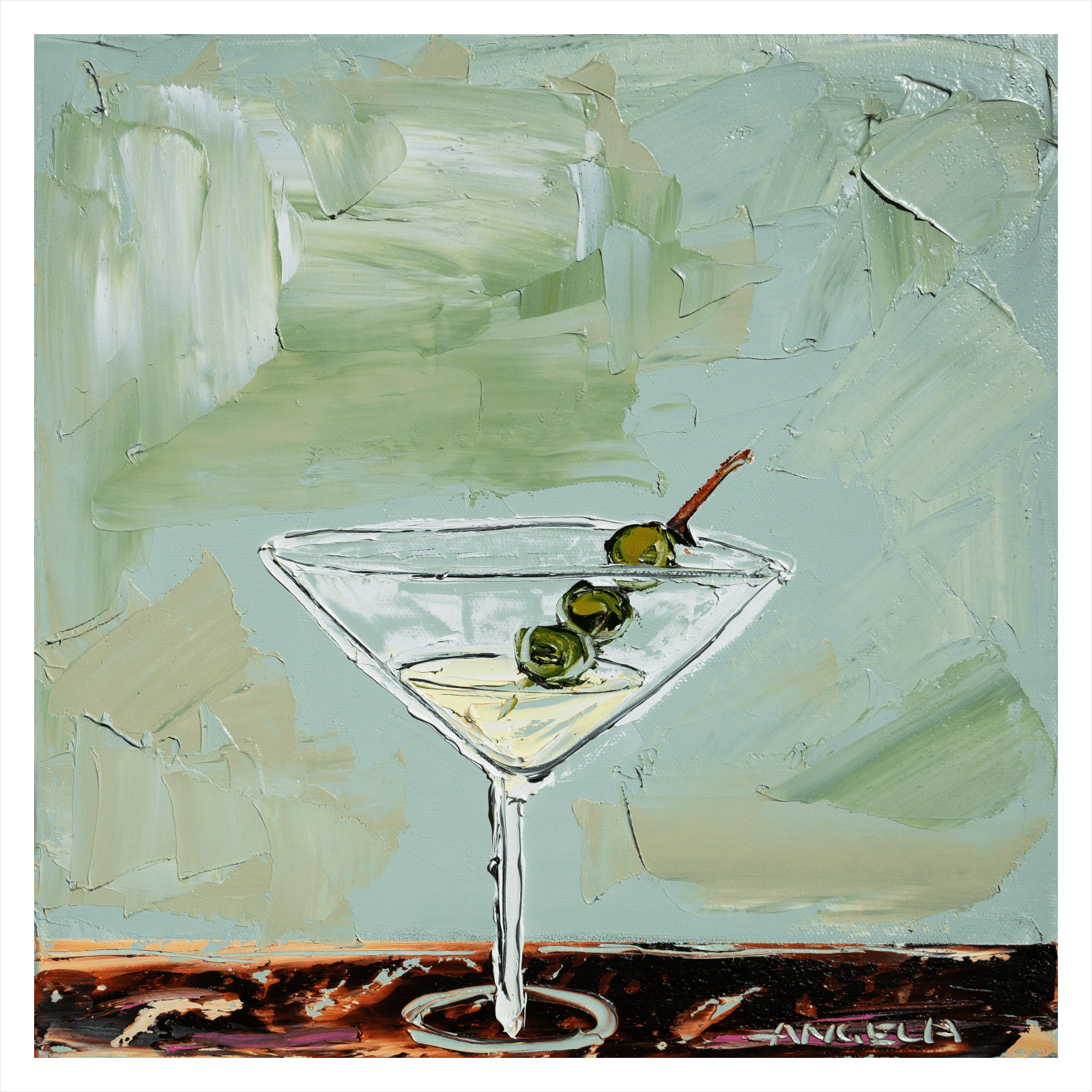 Date With A Martini - Fine Art Print - Gold Coast Gallery Of ArtAngela Hawkey