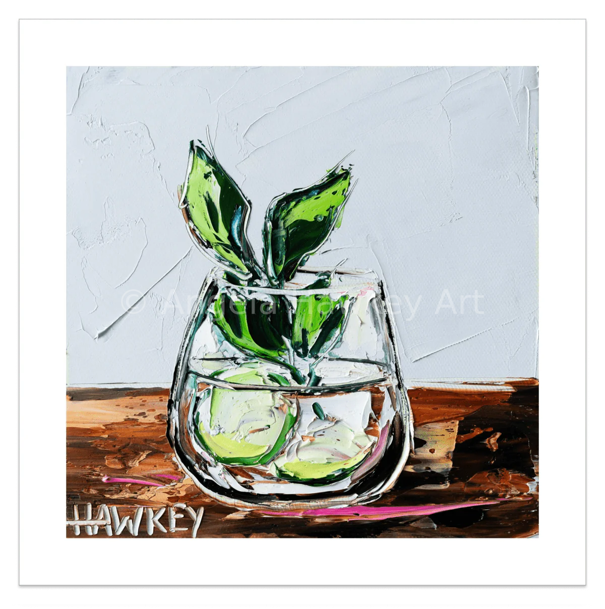 Gin And Tonic With Mint And Cucumber 3 - Fine Art Print - Gold Coast Gallery Of ArtAngela Hawkey