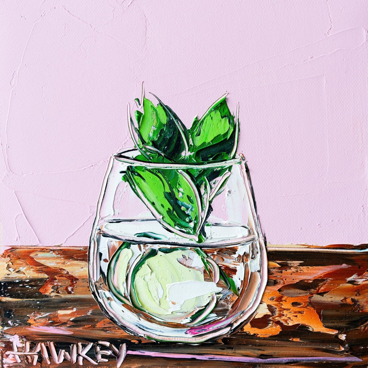 Gin And Tonic With Mint And Cucumber - Fine Art Print - Gold Coast Gallery Of ArtAngela Hawkey