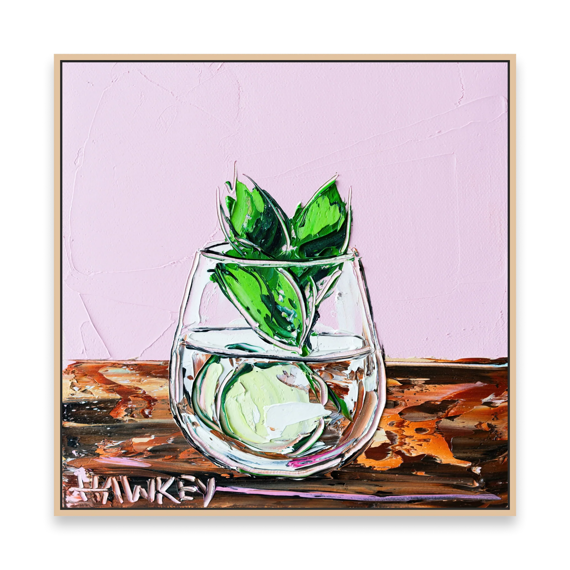 Gin And Tonic With Mint And Cucumber - Fine Art Print - Gold Coast Gallery Of ArtAngela Hawkey