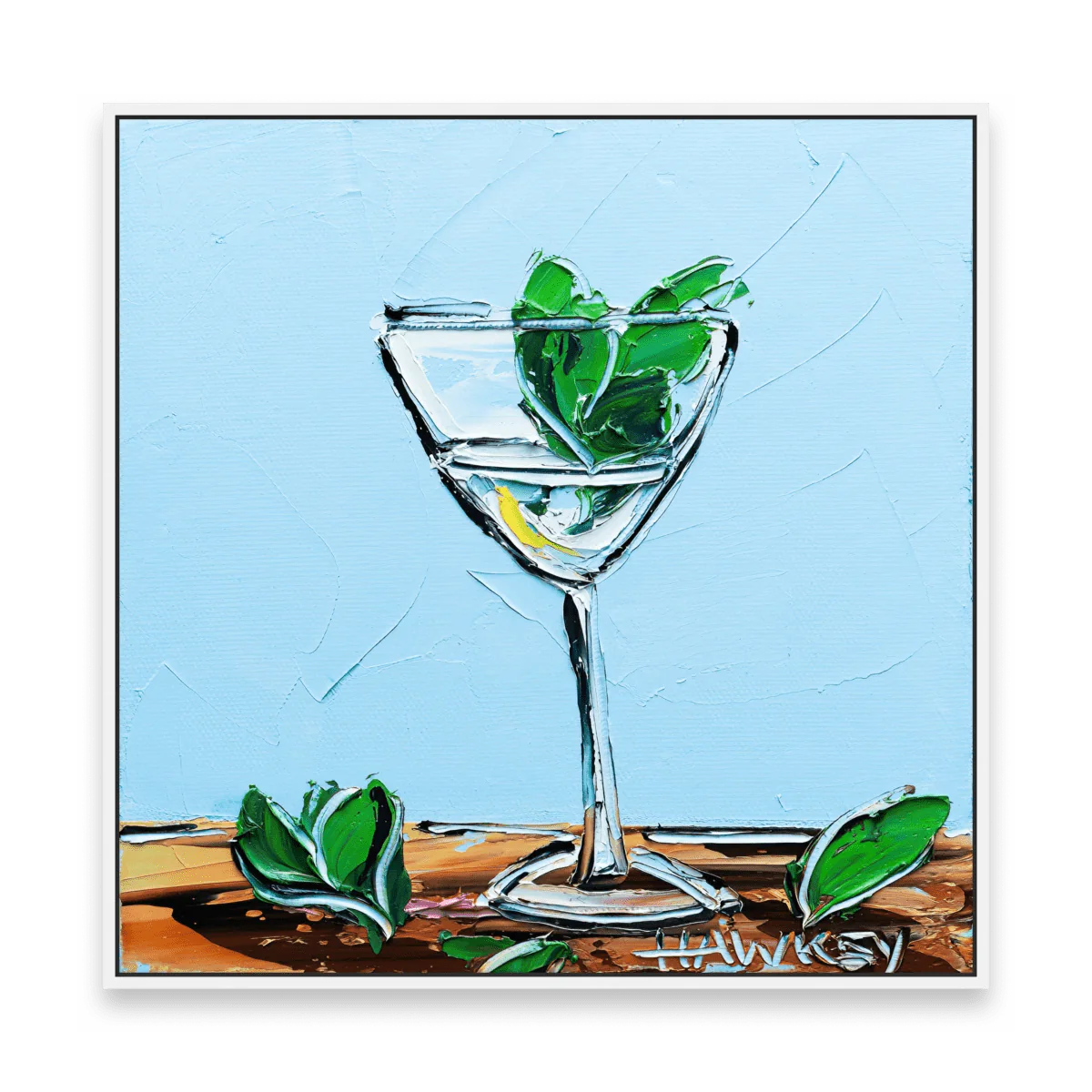 Gin And Tonic With Mint - Fine Art Print - Gold Coast Gallery Of ArtAngela Hawkey