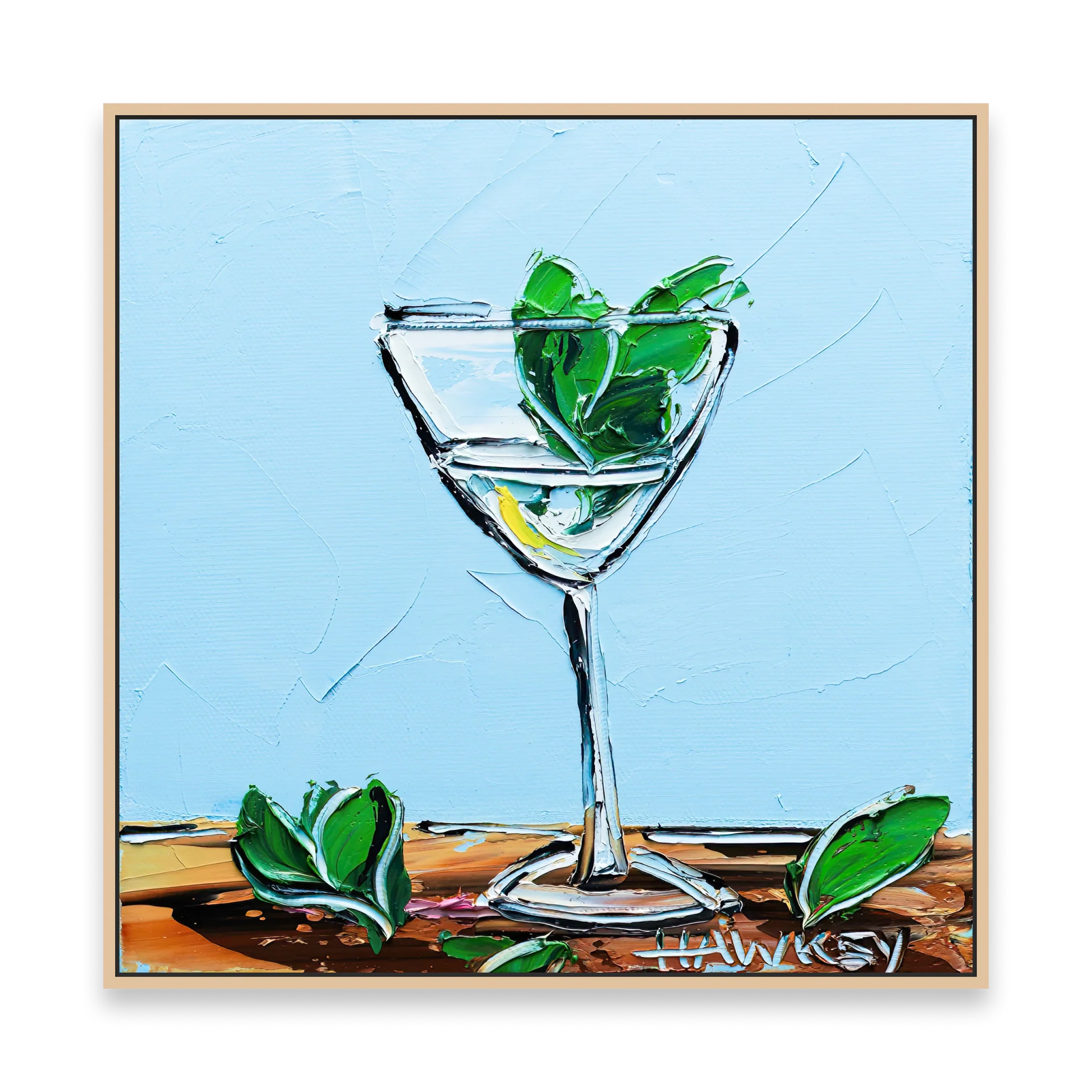 Gin And Tonic With Mint - Fine Art Print - Gold Coast Gallery Of ArtAngela Hawkey