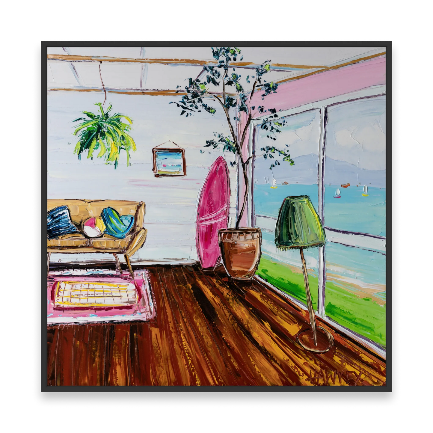 Leaning Lamp And Sea View - Fine Art Print - Gold Coast Gallery Of ArtAngela Hawkey
