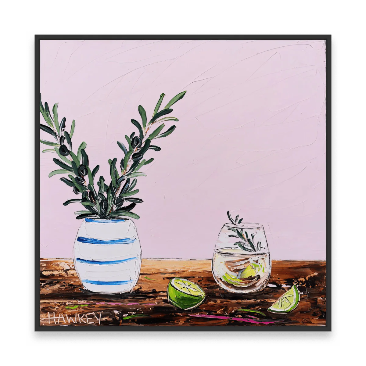 Olive Branch Gin And Limes 3 - Fine Art Print - Gold Coast Gallery Of ArtAngela Hawkey