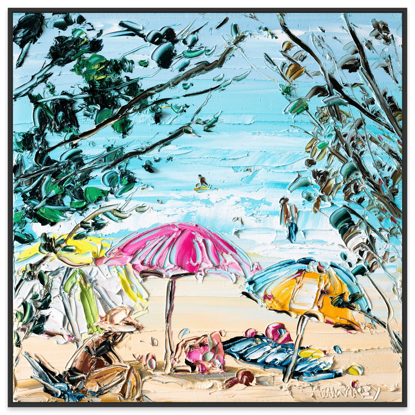 Under The Umbrella - Fine Art Print - Gold Coast Gallery Of ArtAngela Hawkey