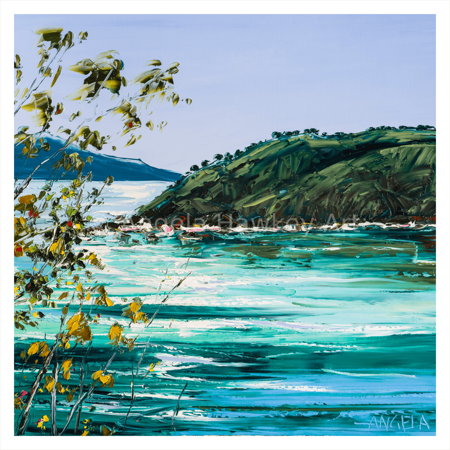 Viridian Seas 2 - Fine Art Print - Gold Coast Gallery Of ArtAngela Hawkey