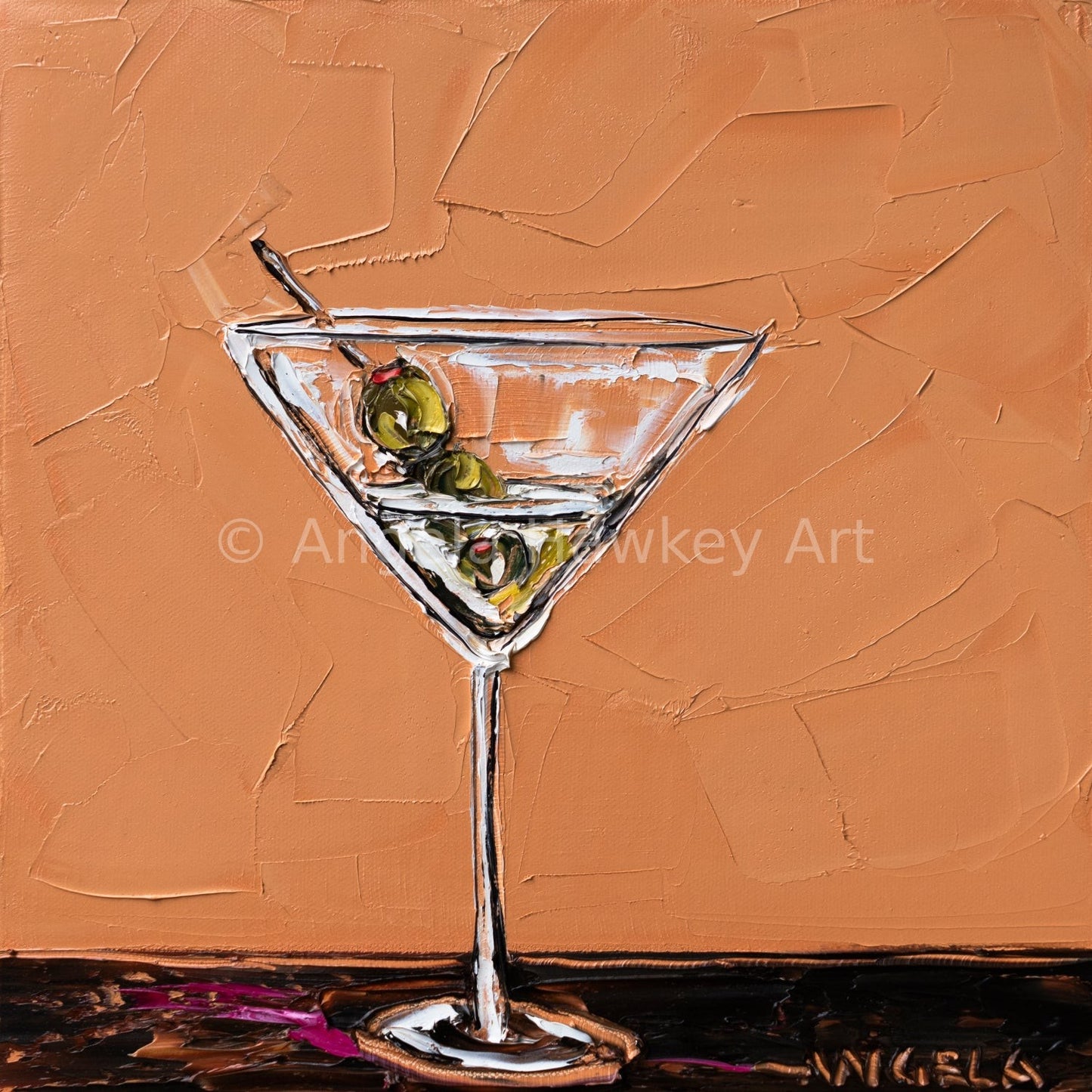 Martini On Burnt Orange - Fine Art Print