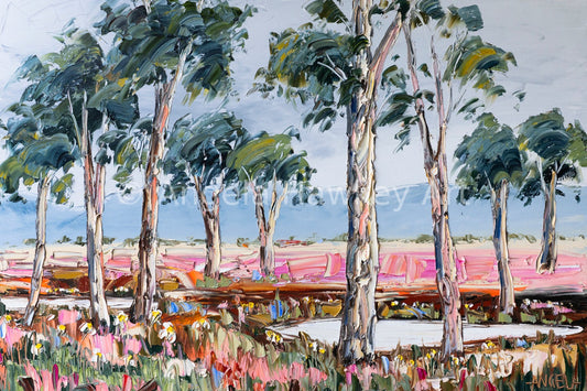 Pink Earth and Blue Stillness