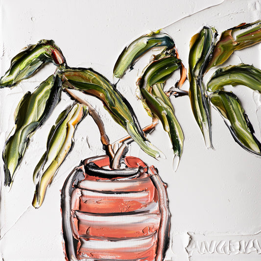 Gum Leaves in Clay Vase