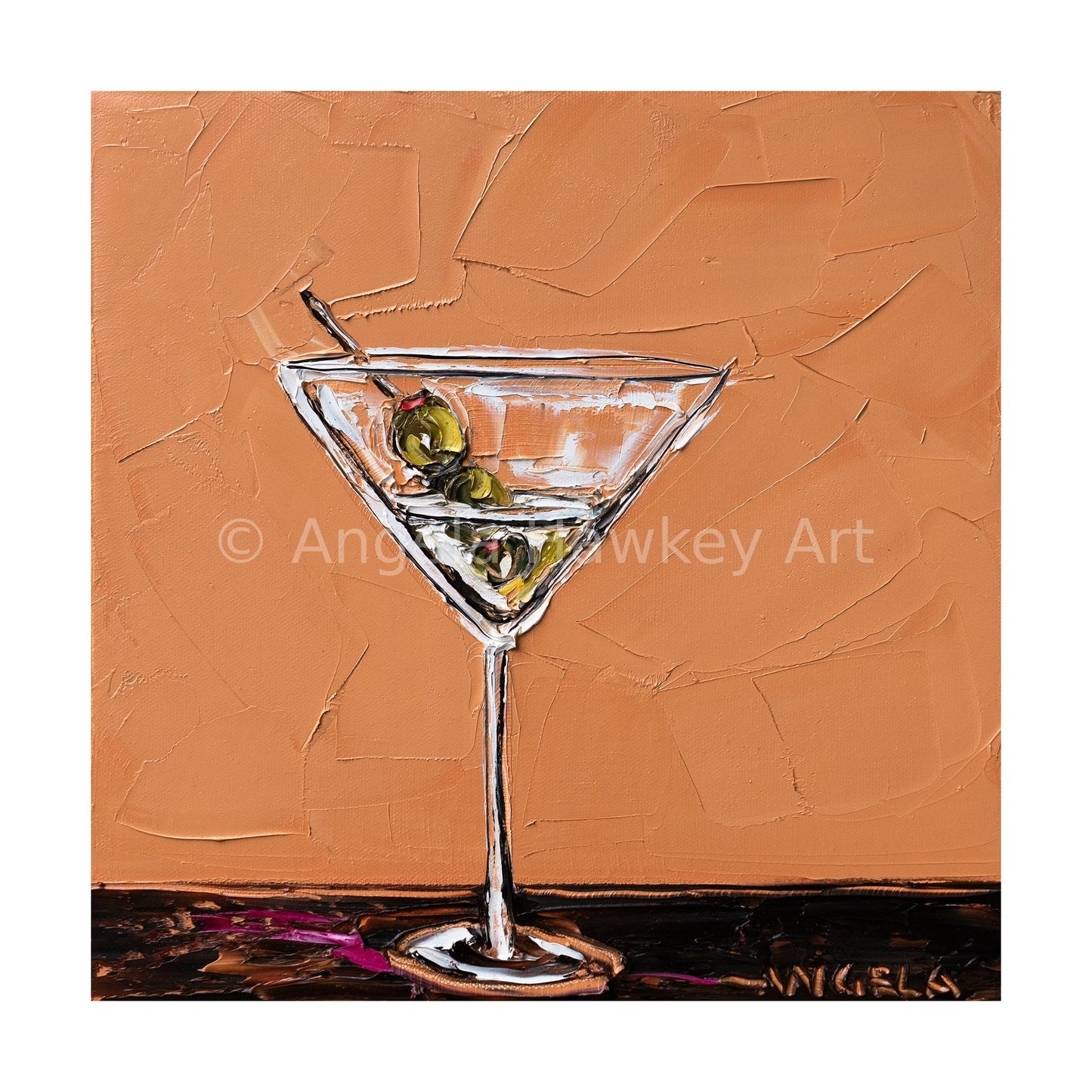Martini On Burnt Orange - Fine Art Print