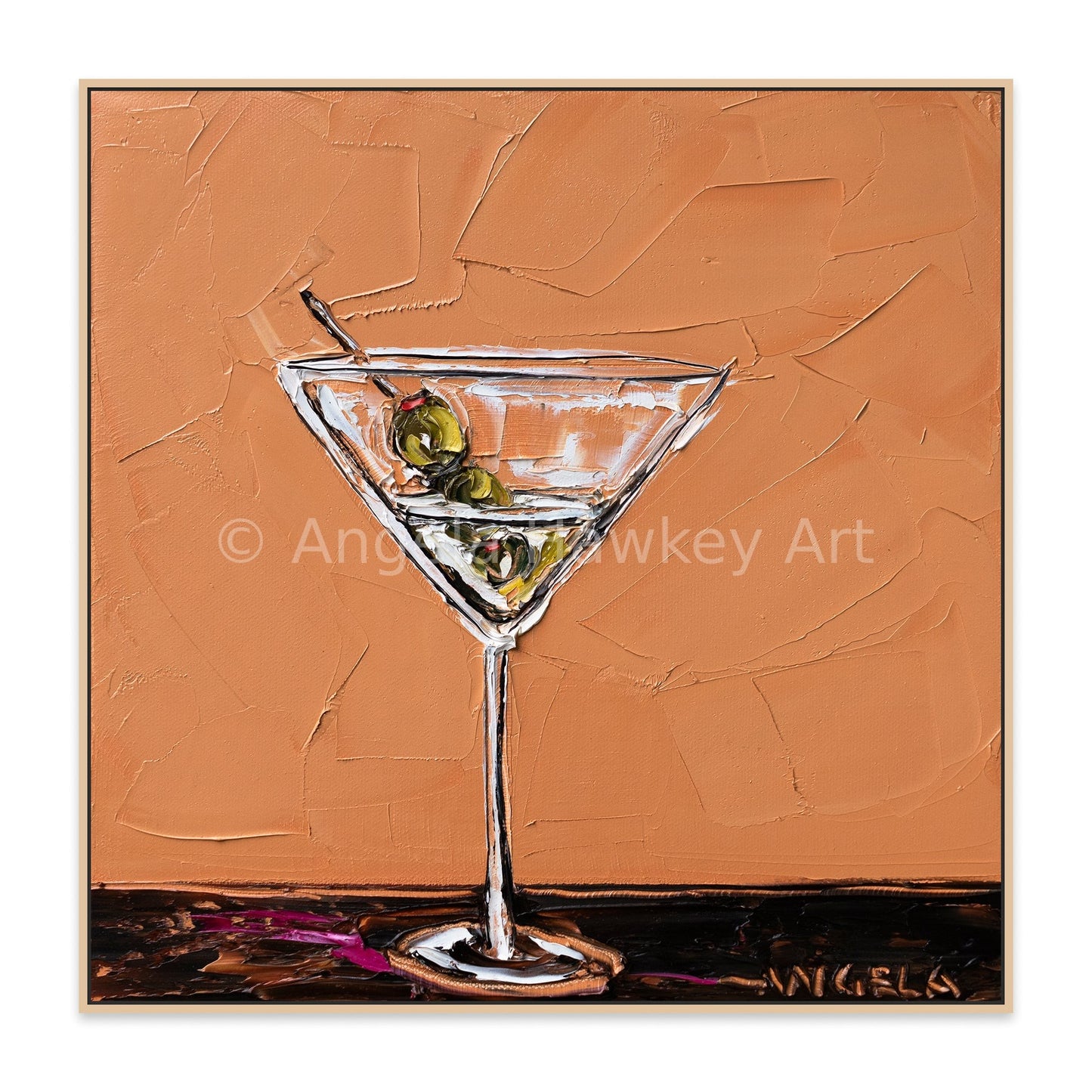 Martini On Burnt Orange - Fine Art Print