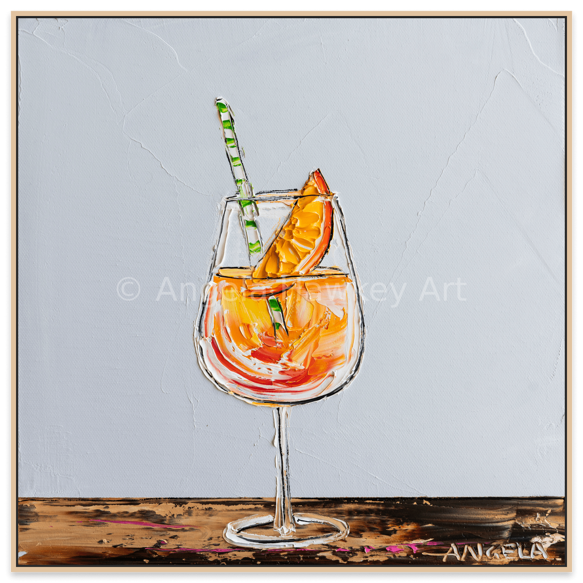 Aperol On Grey - Fine Art Print - Gold Coast Gallery Of ArtAngela Hawkey