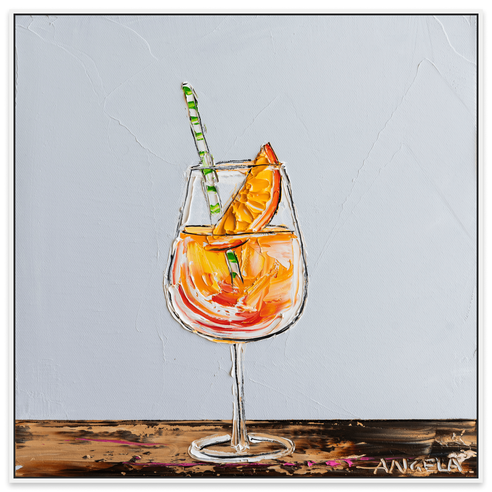 Aperol On Grey - Fine Art Print - Gold Coast Gallery Of ArtAngela Hawkey