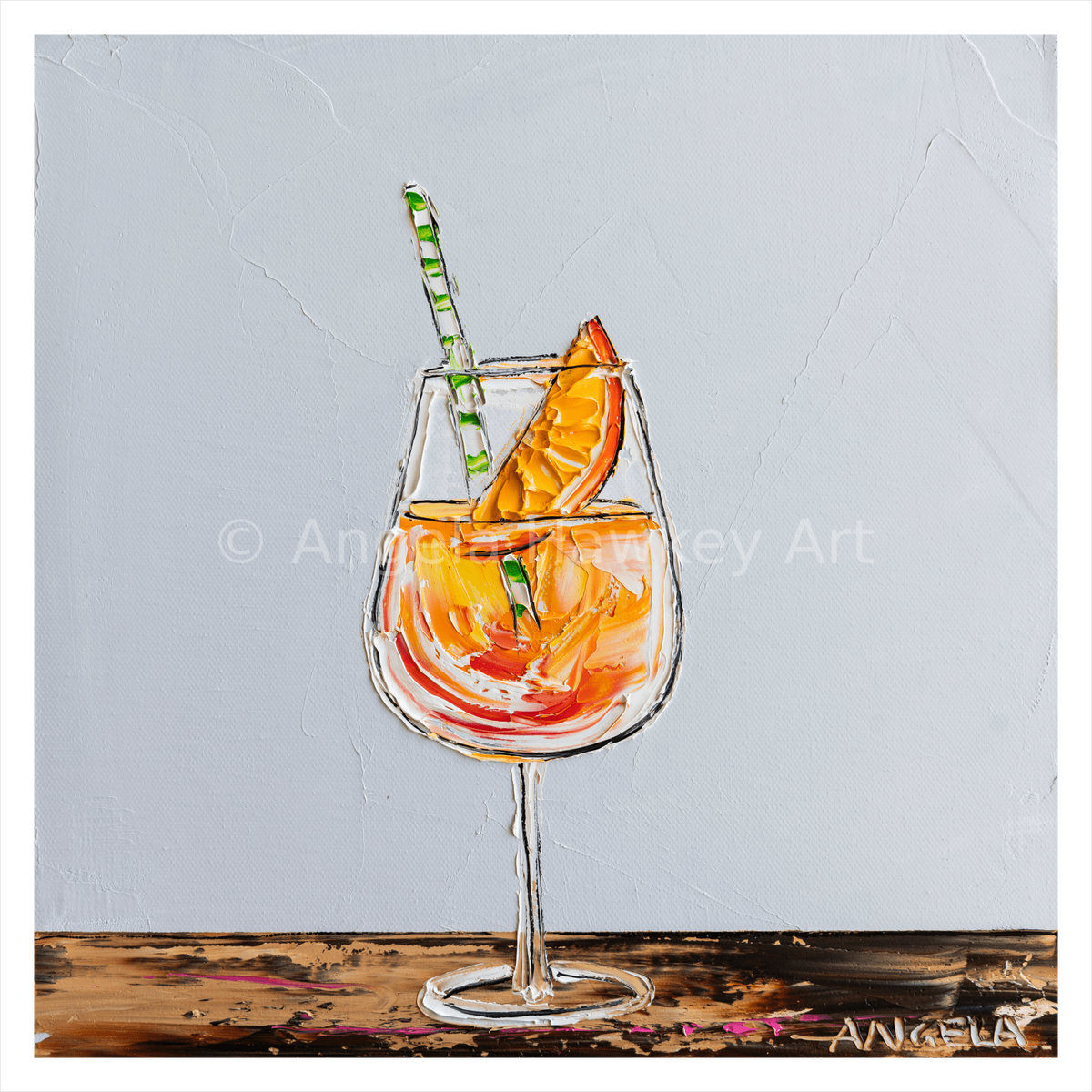 Aperol On Grey - Fine Art Print - Gold Coast Gallery Of ArtAngela Hawkey