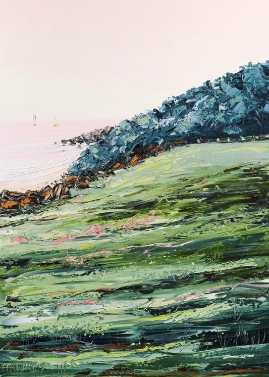 Burleigh Hill Beach - Fine Art Print - Gold Coast Gallery Of ArtAngela Hawkey