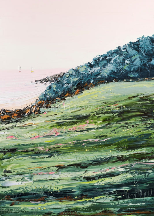Burleigh Hill Beach - Fine Art Print - Gold Coast Gallery Of ArtAngela Hawkey