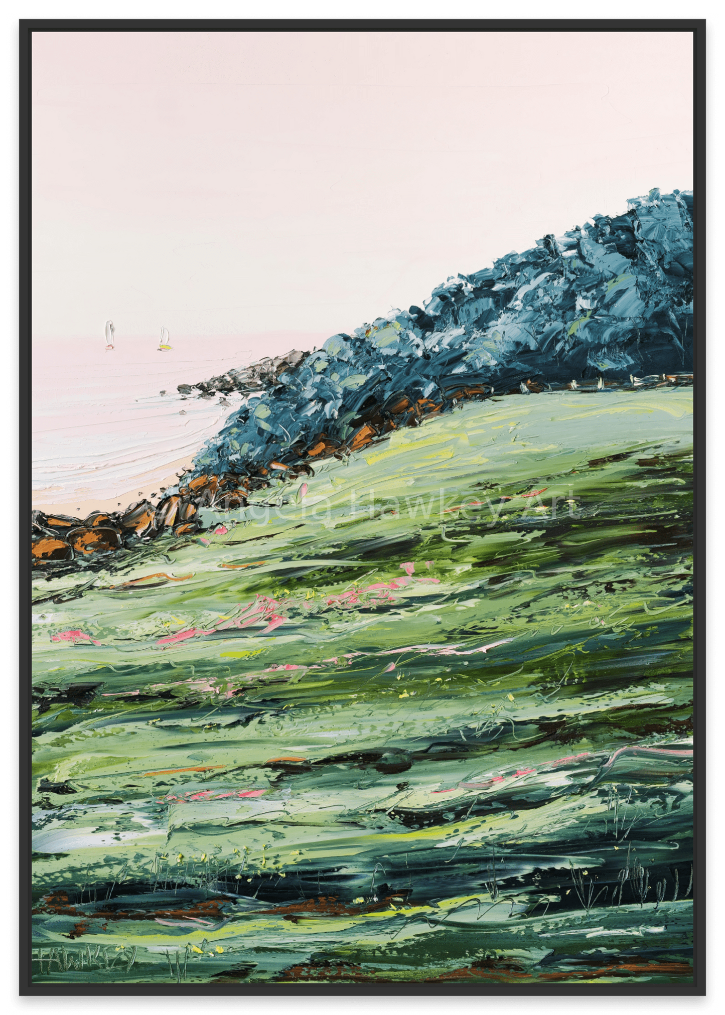 Burleigh Hill Beach - Fine Art Print - Gold Coast Gallery Of ArtAngela Hawkey