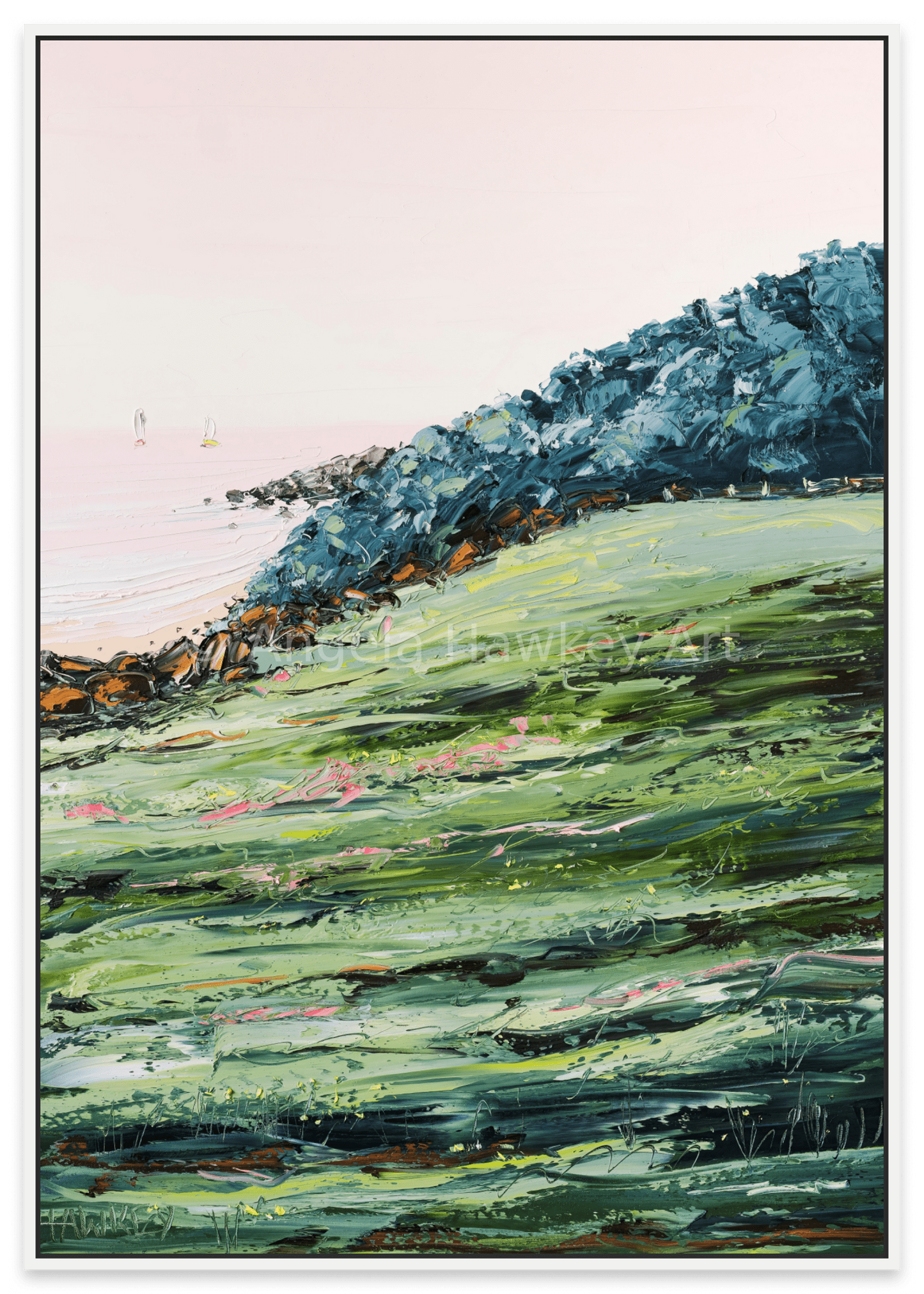 Burleigh Hill Beach - Fine Art Print - Gold Coast Gallery Of ArtAngela Hawkey