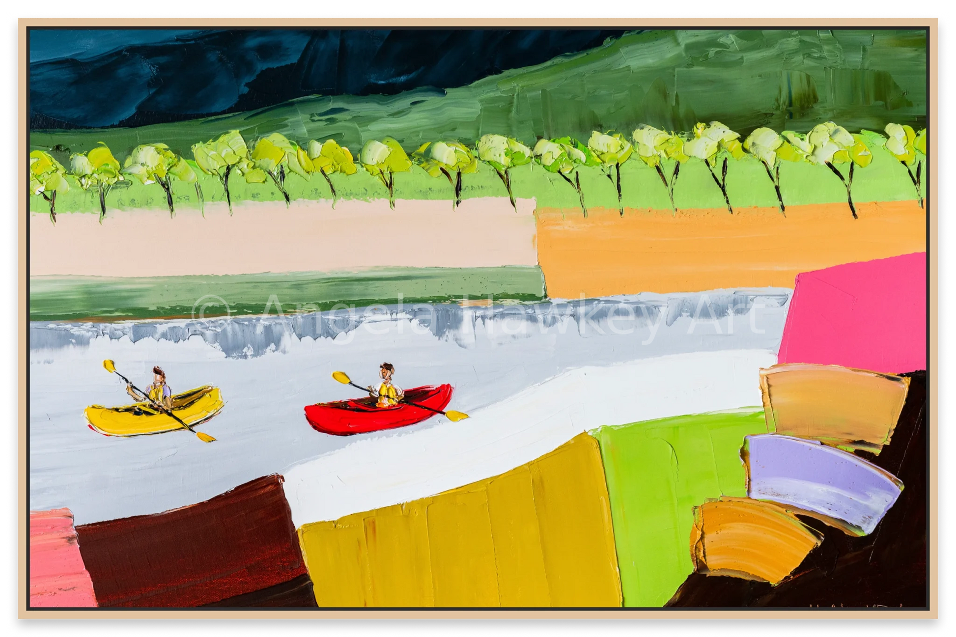 Canoeing The Grampians 2 - Fine Art Print - Gold Coast Gallery Of ArtAngela Hawkey