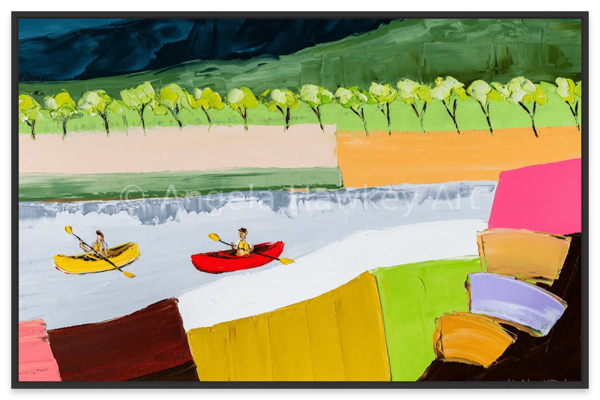 Canoeing The Grampians 2 - Fine Art Print - Gold Coast Gallery Of ArtAngela Hawkey