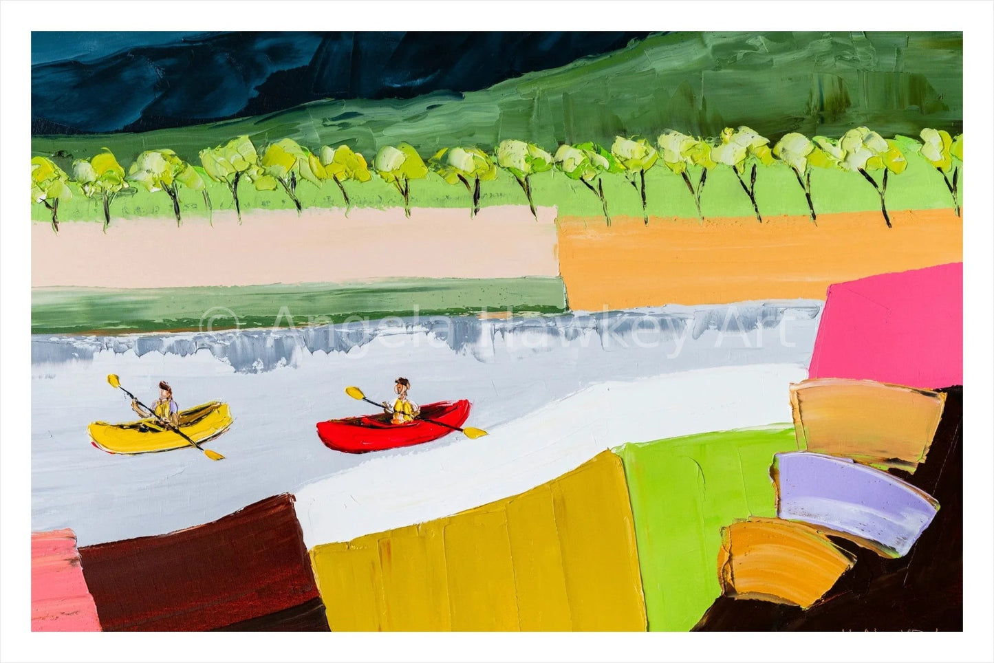 Canoeing The Grampians 2 - Fine Art Print - Gold Coast Gallery Of ArtAngela Hawkey