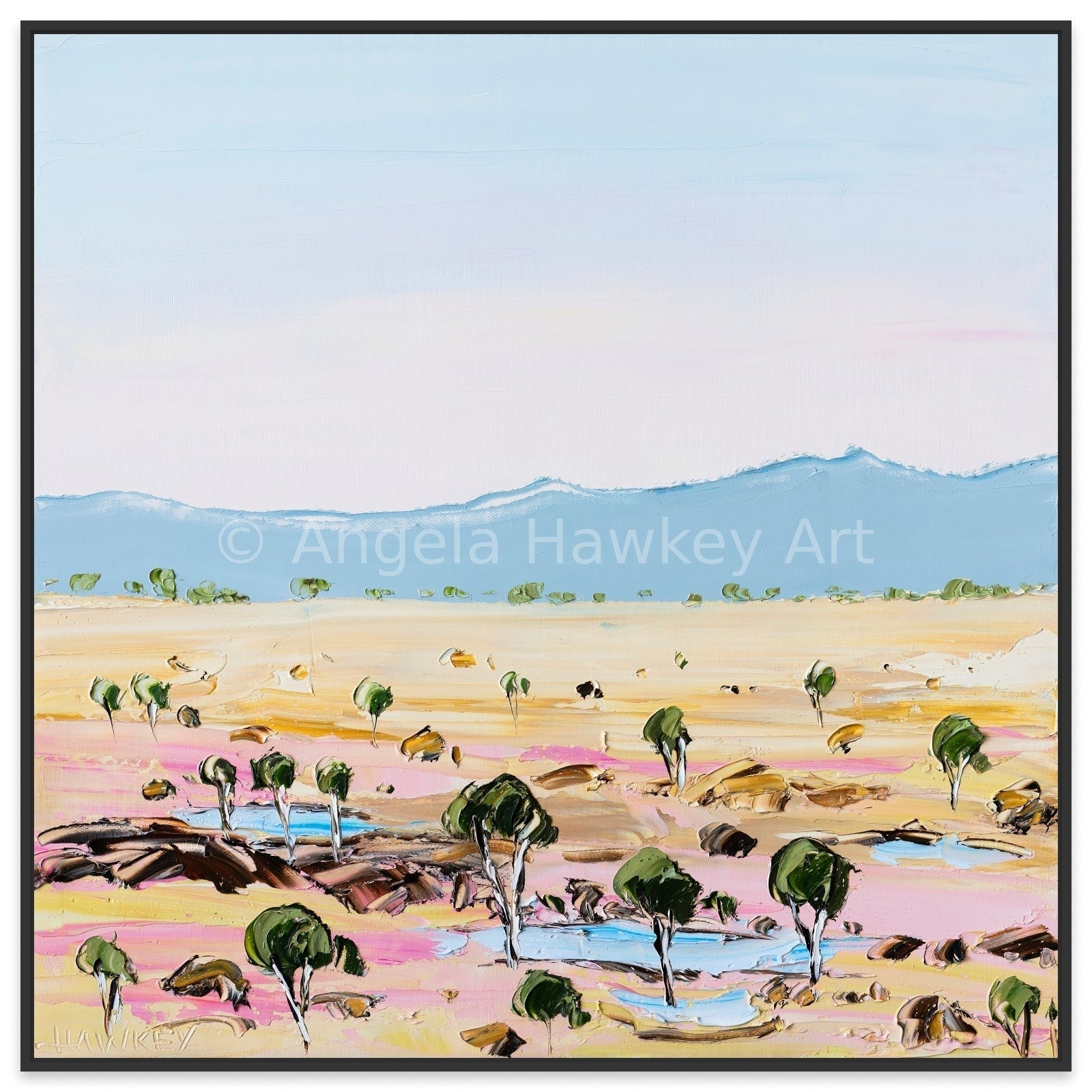 Colourful Land 6 - Fine Art Print - Gold Coast Gallery Of ArtAngela Hawkey
