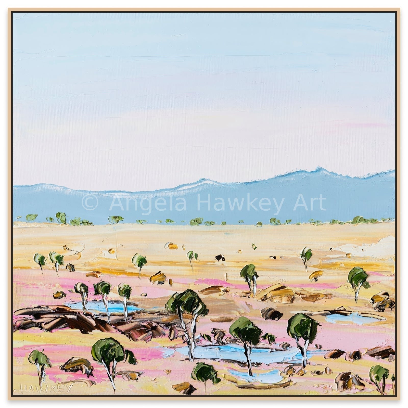 Colourful Land 6 - Fine Art Print - Gold Coast Gallery Of ArtAngela Hawkey