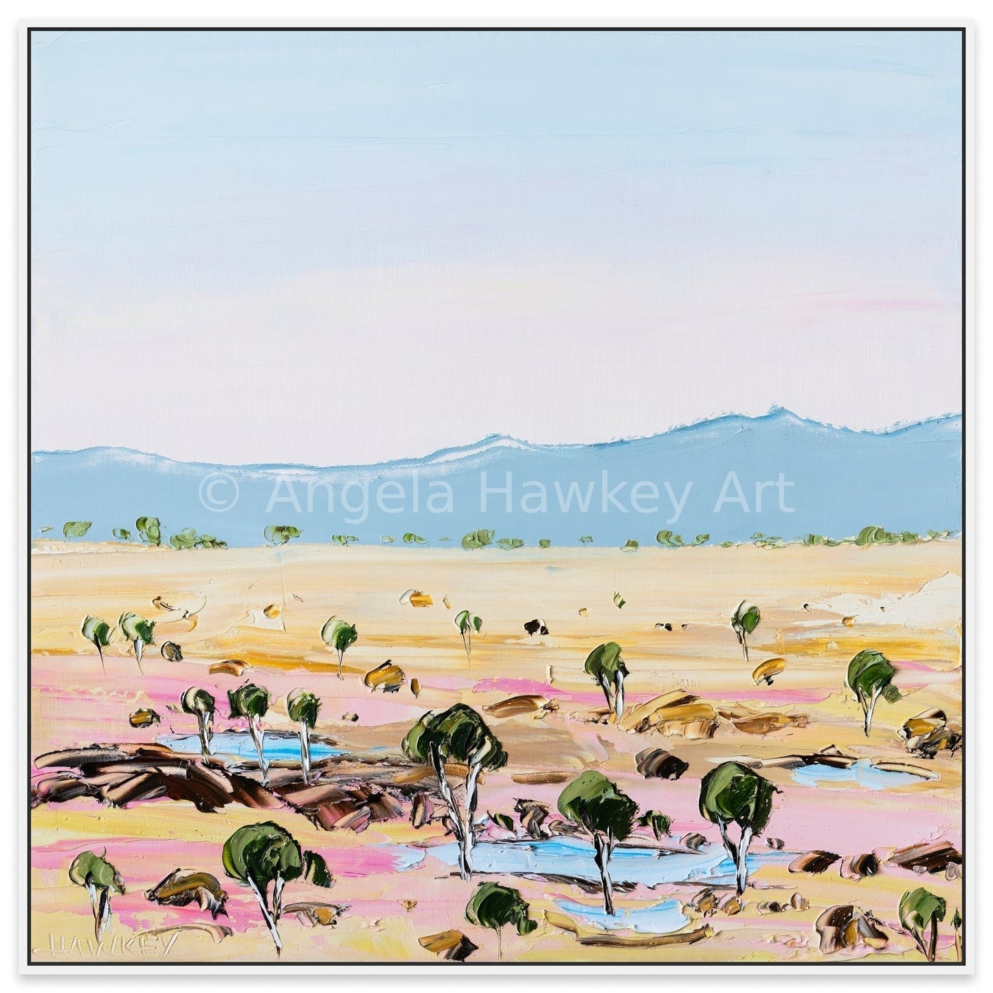 Colourful Land 6 - Fine Art Print - Gold Coast Gallery Of ArtAngela Hawkey