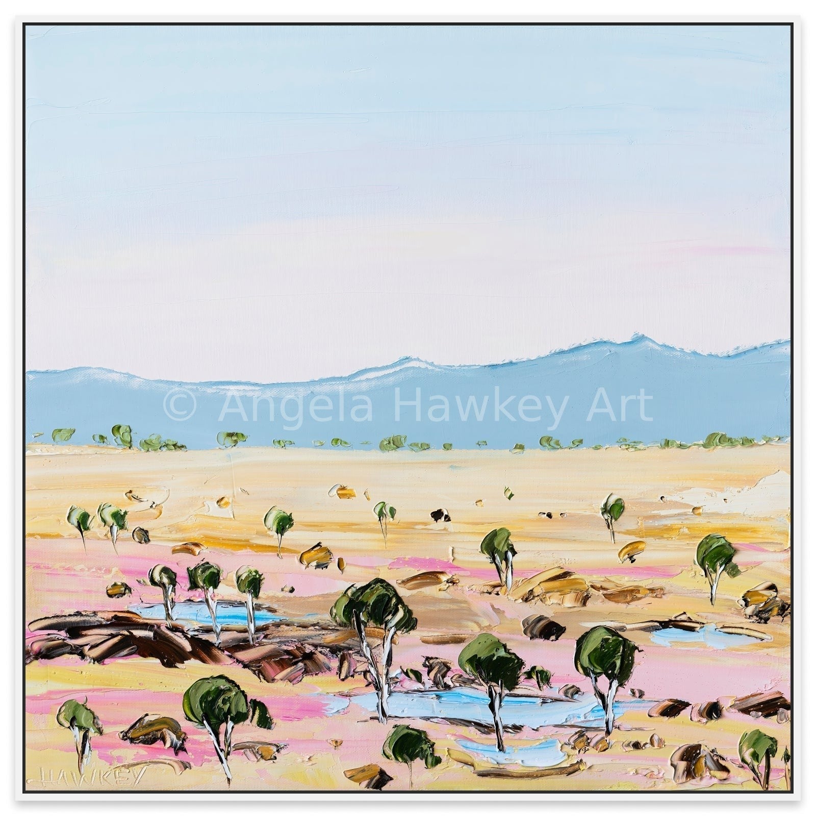 Colourful Land 6 - Fine Art Print - Gold Coast Gallery Of ArtAngela Hawkey