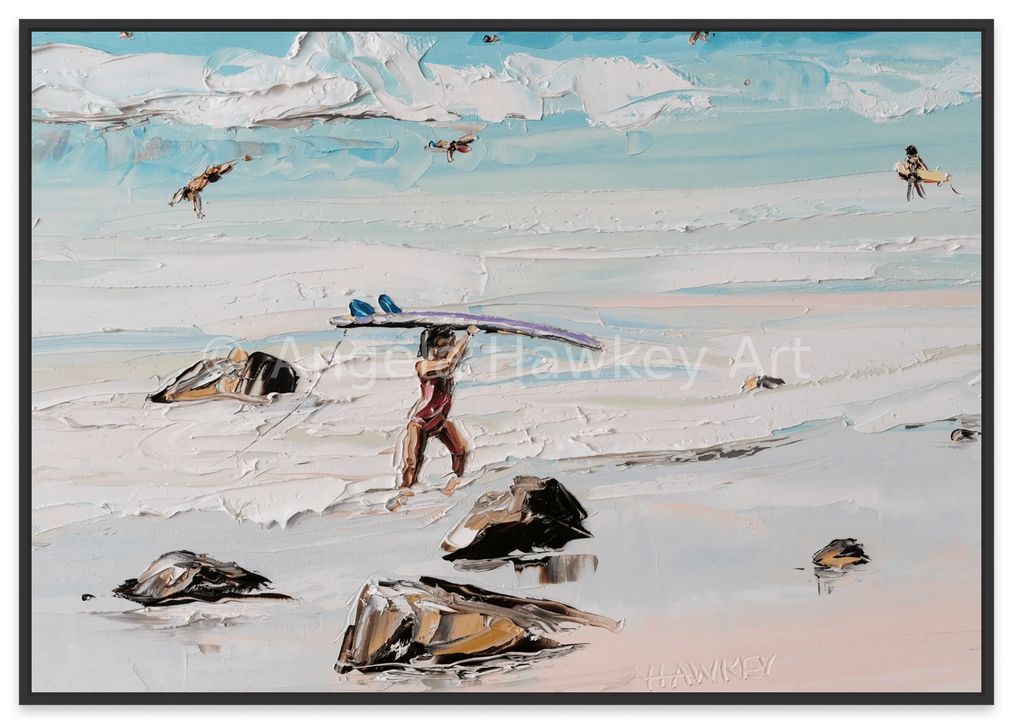 Cooly Surfer - Fine Art Print - Gold Coast Gallery Of ArtAngela Hawkey