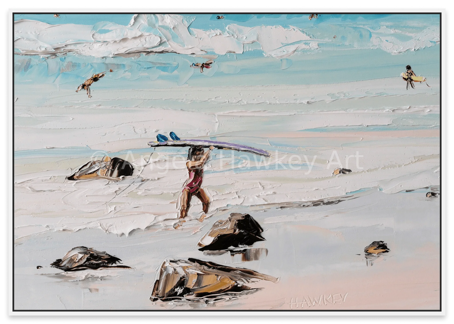Cooly Surfer - Fine Art Print - Gold Coast Gallery Of ArtAngela Hawkey