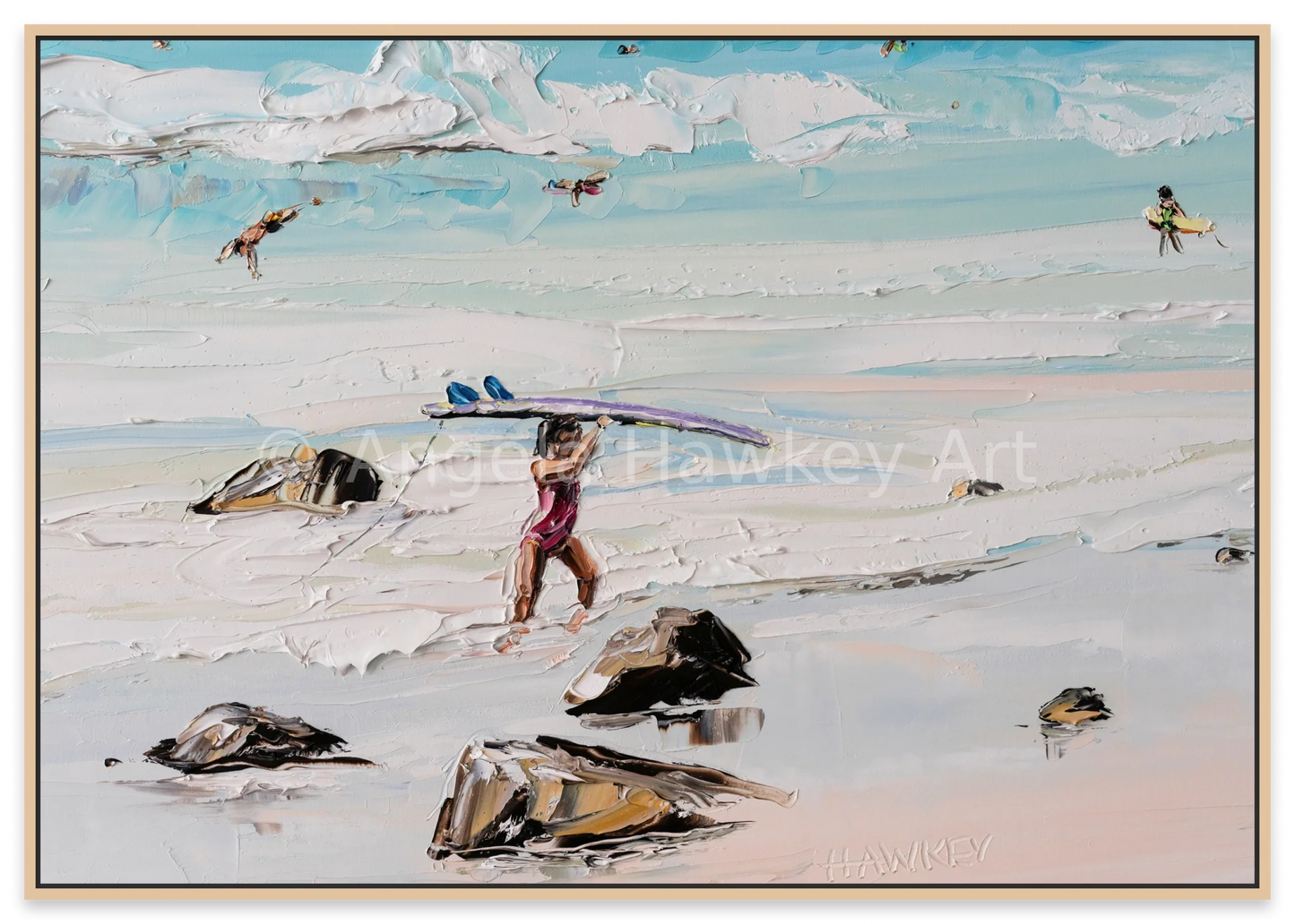 Cooly Surfer - Fine Art Print - Gold Coast Gallery Of ArtAngela Hawkey
