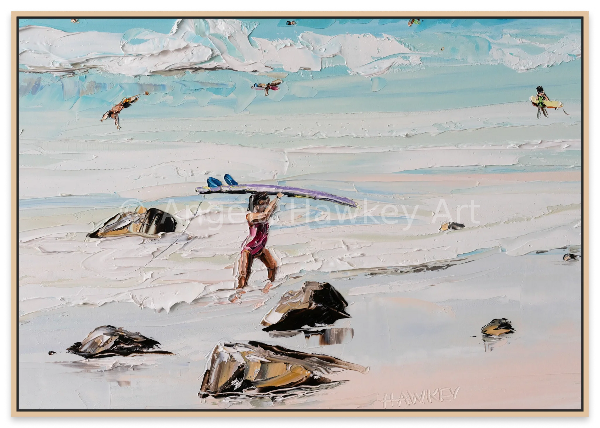 Cooly Surfer - Fine Art Print - Gold Coast Gallery Of ArtAngela Hawkey