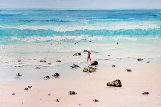 Cooly Surfers - Fine Art Print - Gold Coast Gallery Of ArtAngela Hawkey