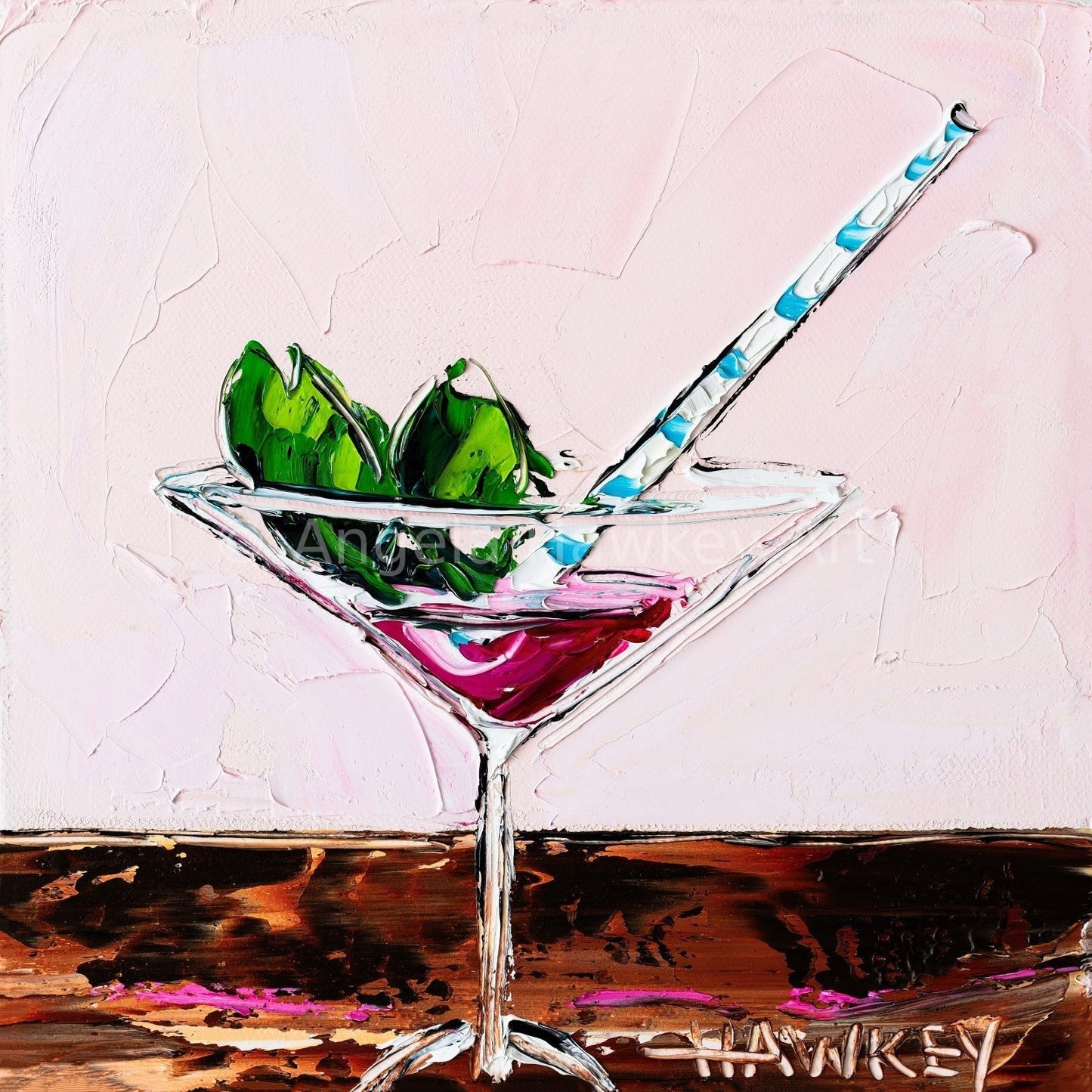 Cosmopolitan With Mint - Fine Art Print - Gold Coast Gallery Of ArtAngela Hawkey