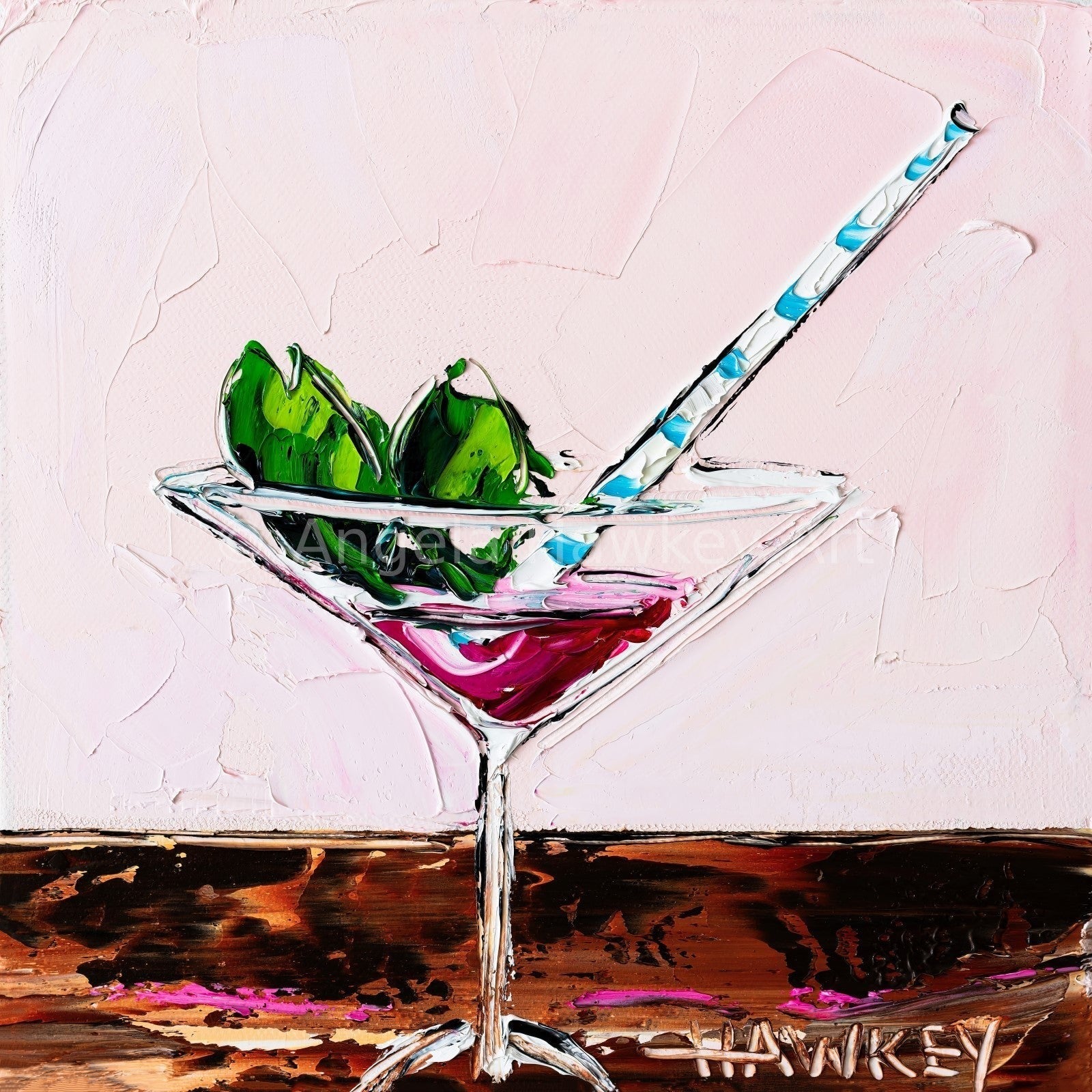 Cosmopolitan With Mint - Fine Art Print - Gold Coast Gallery Of ArtAngela Hawkey