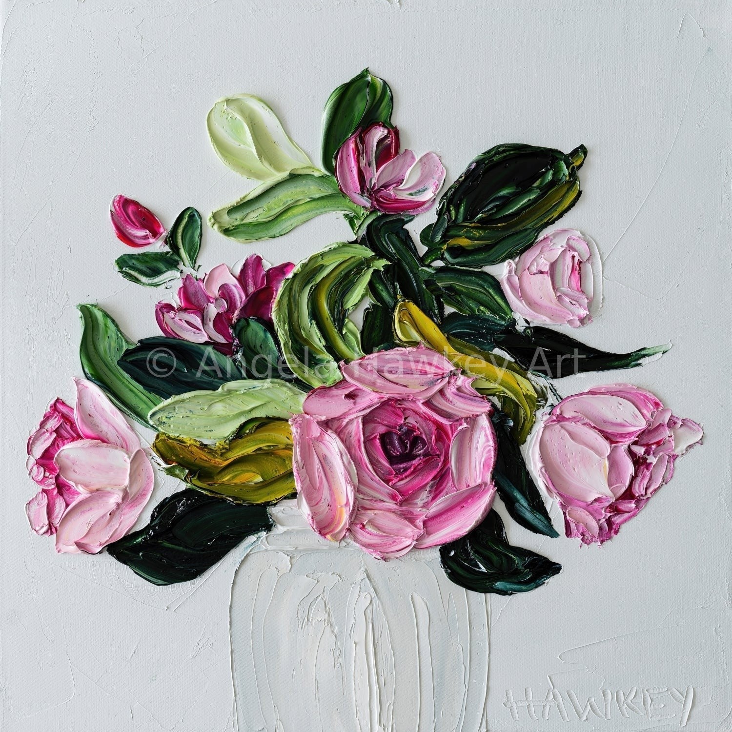 Cottage Garden Roses 5 - Fine Art Print - Gold Coast Gallery Of ArtAngela Hawkey