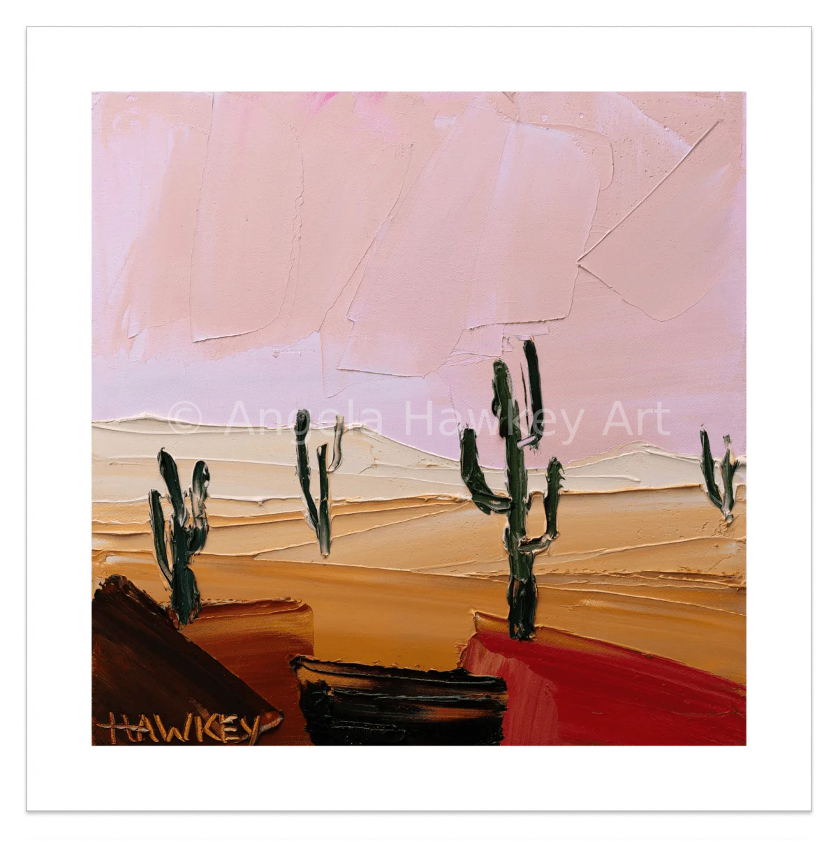 Desert Cacti 2 - Fine Art Print - Gold Coast Gallery Of ArtAngela Hawkey