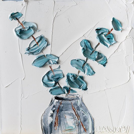 Eucalyptus On White - Fine Art Print - Gold Coast Gallery Of ArtAngela Hawkey