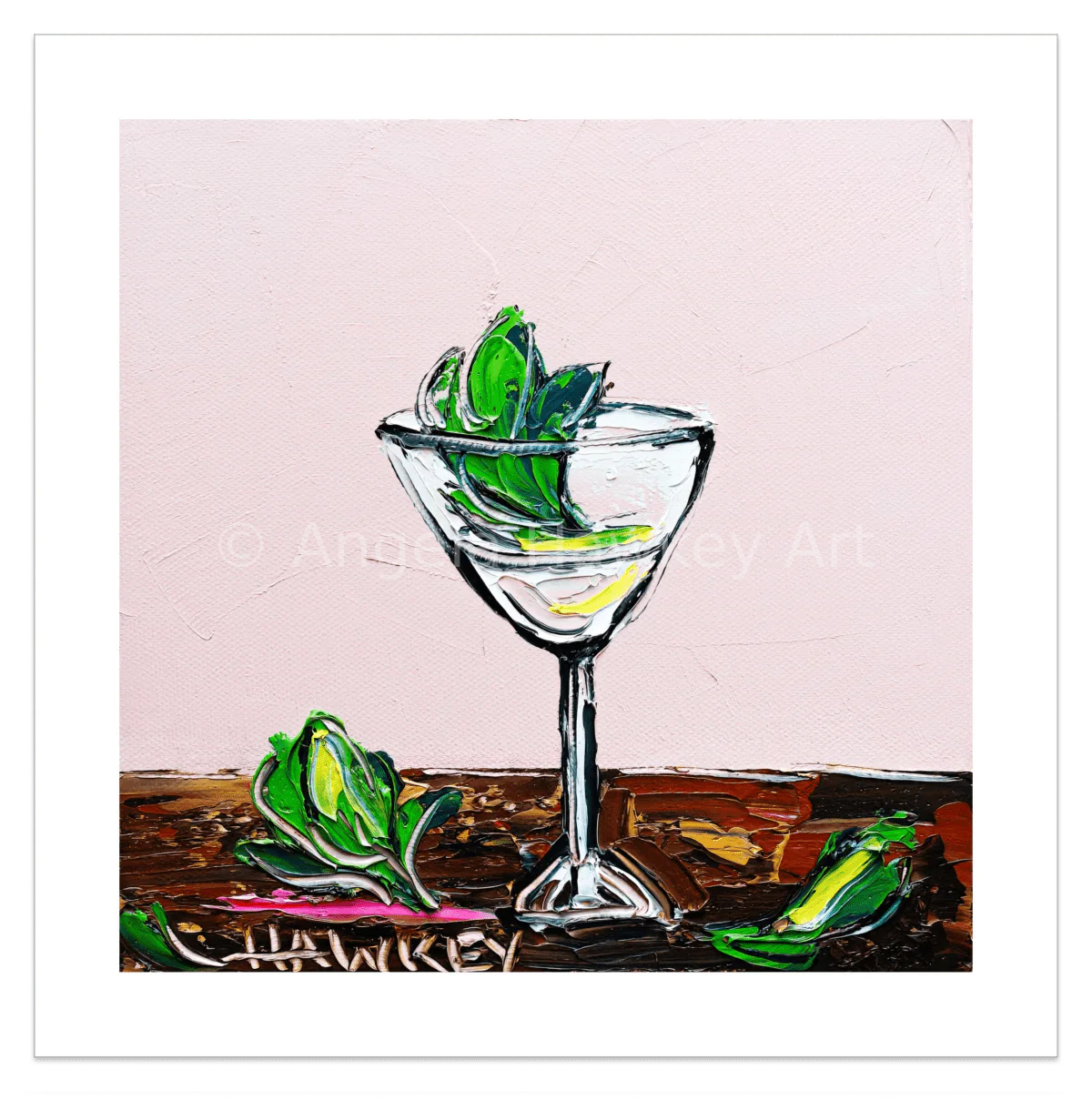 Gin And Mint 2 - Fine Art Print - Gold Coast Gallery Of ArtAngela Hawkey