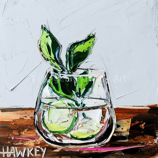 Gin And Tonic With Mint And Cucumber 3 - Fine Art Print - Gold Coast Gallery Of ArtAngela Hawkey