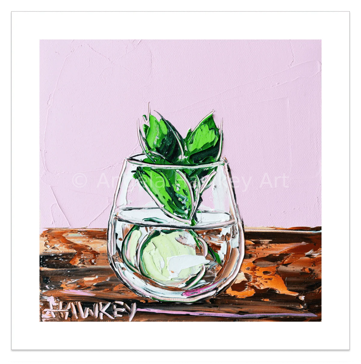 Gin And Tonic With Mint And Cucumber - Fine Art Print - Gold Coast Gallery Of ArtAngela Hawkey