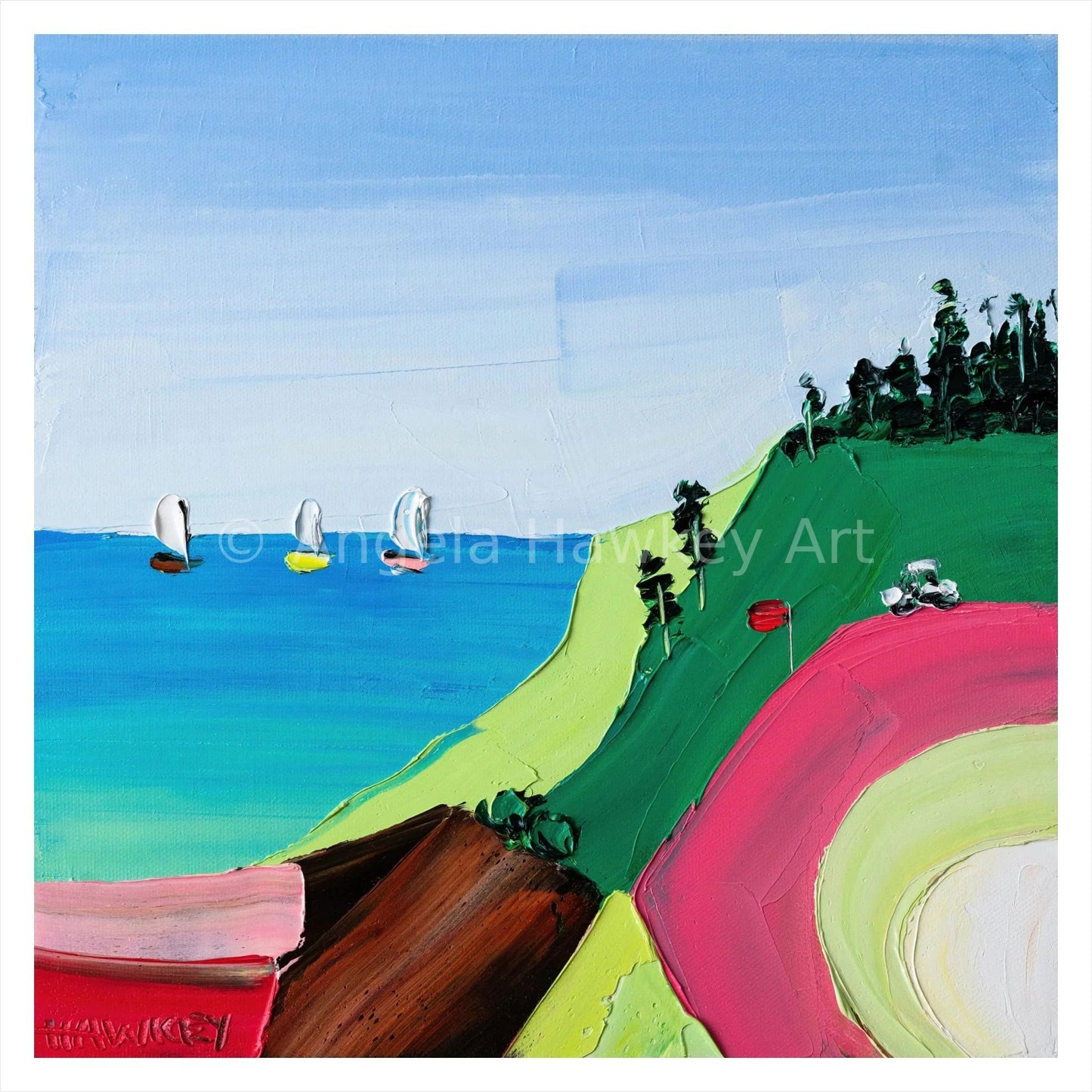Golfing The Coast - Fine Art Print - Gold Coast Gallery Of ArtAngela Hawkey