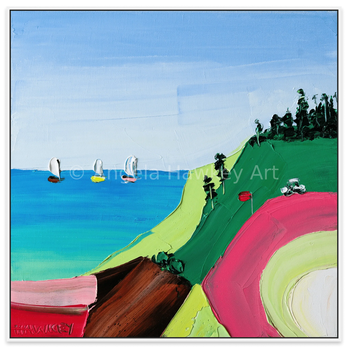 Golfing The Coast - Fine Art Print - Gold Coast Gallery Of ArtAngela Hawkey